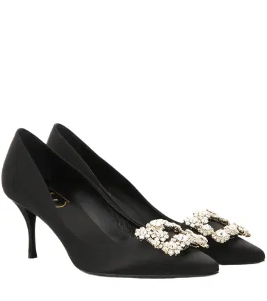 Roger Vivier Embellished satin pumps | Thumbnail 1