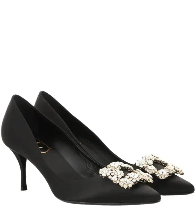 Roger Vivier Embellished satin pumps