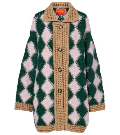 La DoubleJ Crochet wool-blend cardigan | Thumbnail 1