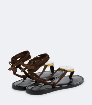 AMANU Vamizi embellished suede thong sandals | Thumbnail 2