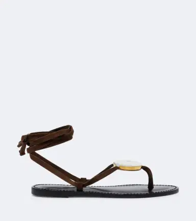 AMANU Vamizi embellished suede thong sandals | Thumbnail 3