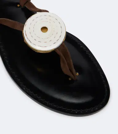 AMANU Vamizi embellished suede thong sandals | Thumbnail 4