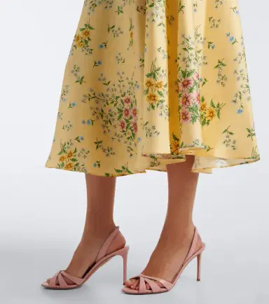 Rodarte Floral silk twill midi dress | Thumbnail 2