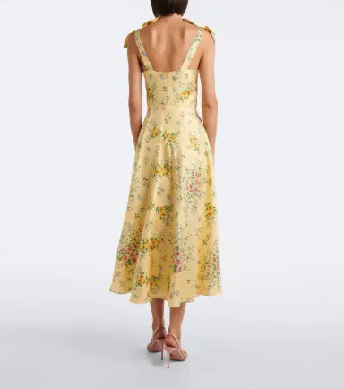 Rodarte Floral silk twill midi dress | Thumbnail 3
