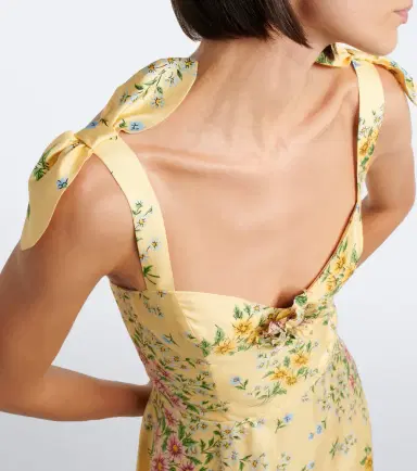 Rodarte Floral silk twill midi dress | Thumbnail 4