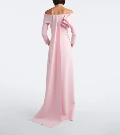 Safiyaa Lunelle off-shoulder crêpe gown | Thumbnail 2 Safiyaa Lunelle off-shoulder crêpe gown | Thumbnail 2