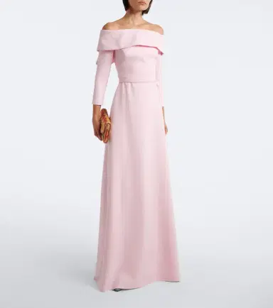 Safiyaa Lunelle off-shoulder crêpe gown | Thumbnail 4 Safiyaa Lunelle off-shoulder crêpe gown | Thumbnail 4