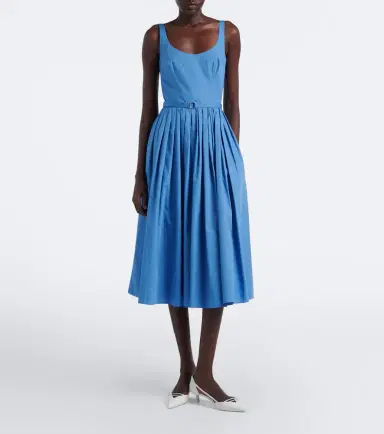 Emilia Wickstead Eglantine belted cotton poplin midi dress | Thumbnail 2