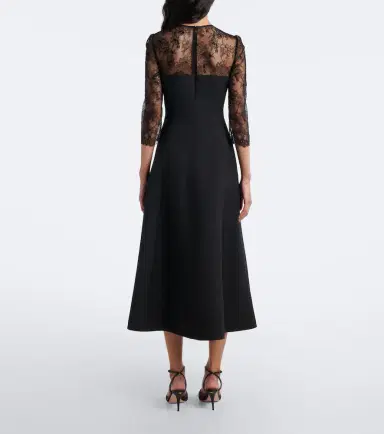 Valentino Crepe Couture lace-trimmed midi dress | Thumbnail 3