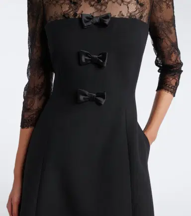 Valentino Crepe Couture lace-trimmed midi dress | Thumbnail 5
