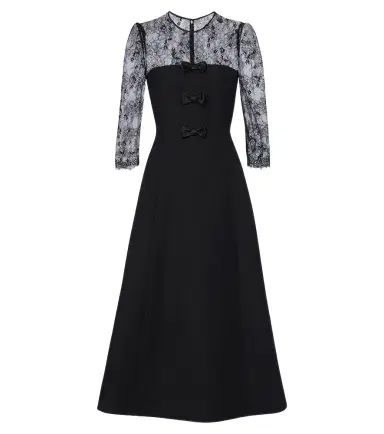Valentino Crepe Couture lace-trimmed midi dress | Thumbnail 1