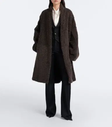 Tom Ford Leather-trimmed reversible cashmere coat | Thumbnail 2