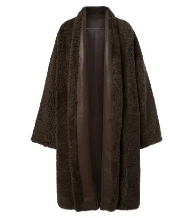 Tom Ford Leather-trimmed reversible cashmere coat | Thumbnail 1
