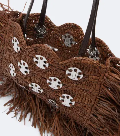 Rabanne Embellished raffia shoulder bag | Thumbnail 2 Rabanne Embellished raffia shoulder bag | Thumbnail 2