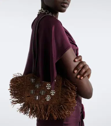 Rabanne Embellished raffia shoulder bag | Thumbnail 6 Rabanne Embellished raffia shoulder bag | Thumbnail 6