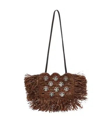 Rabanne Embellished raffia shoulder bag | Thumbnail 1 Rabanne Embellished raffia shoulder bag | Thumbnail 1