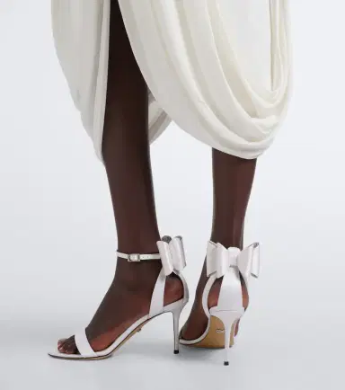 Mach & Mach Le Cadeau embellished satin sandals | Thumbnail 5