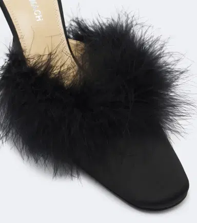 Mach & Mach Carolyn feather-trimmed satin mules | Thumbnail 4 Mach & Mach Carolyn feather-trimmed satin mules | Thumbnail 4