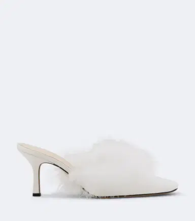 Mach & Mach Bridal feather-trimmed mules | Thumbnail 2 Mach & Mach Bridal feather-trimmed mules | Thumbnail 2