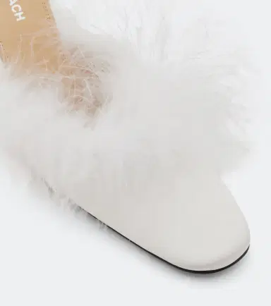 Mach & Mach Bridal feather-trimmed mules | Thumbnail 3 Mach & Mach Bridal feather-trimmed mules | Thumbnail 3