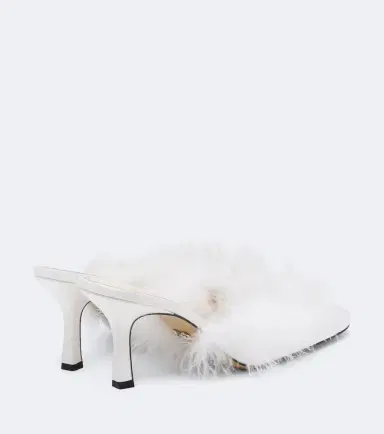 Mach & Mach Bridal feather-trimmed mules | Thumbnail 4 Mach & Mach Bridal feather-trimmed mules | Thumbnail 4
