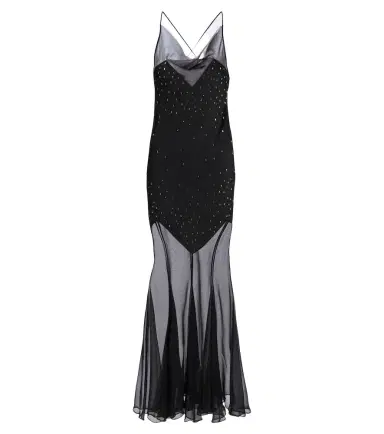 Rabanne Embellished chiffon maxi dress | Thumbnail 1