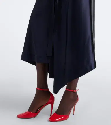 Ferragamo Draped satin-trimmed jersey midi dress | Thumbnail 6