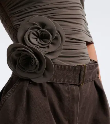 Magda Butrym Floral-appliqué draped off-shoulder top | Thumbnail 2 Magda Butrym Floral-appliqué draped off-shoulder top | Thumbnail 2