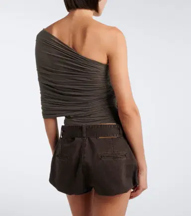Magda Butrym Floral-appliqué draped off-shoulder top | Thumbnail 3 Magda Butrym Floral-appliqué draped off-shoulder top | Thumbnail 3