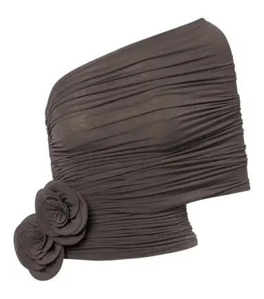 Magda Butrym Floral-appliqué draped off-shoulder top | Thumbnail 1 Magda Butrym Floral-appliqué draped off-shoulder top | Thumbnail 1
