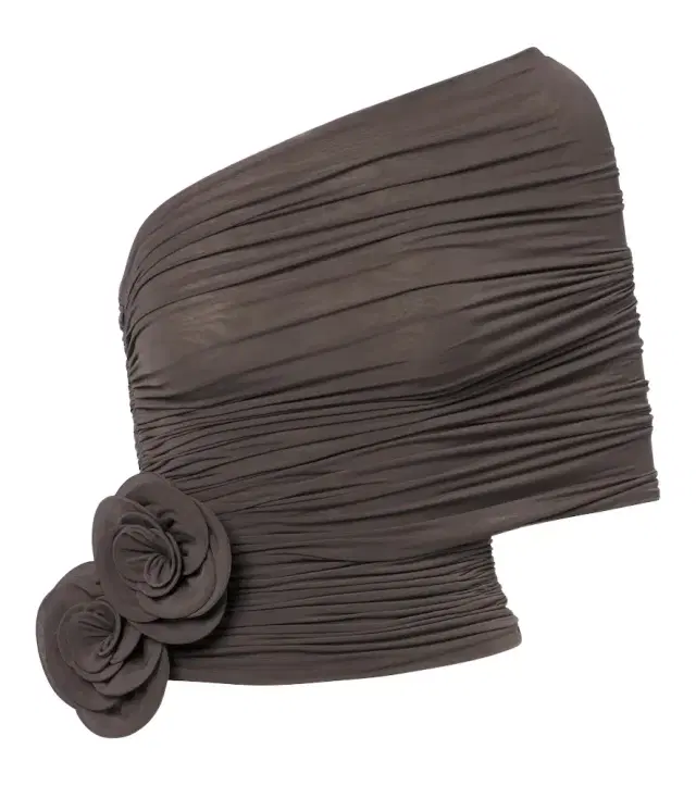 Magda Butrym Floral-appliqué draped off-shoulder top
