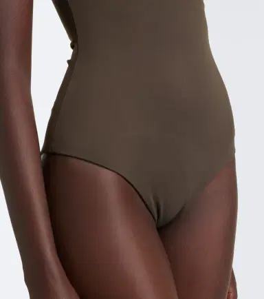 Magda Butrym Floral-appliqué gathered swimsuit | Thumbnail 2 Magda Butrym Floral-appliqué gathered swimsuit | Thumbnail 2