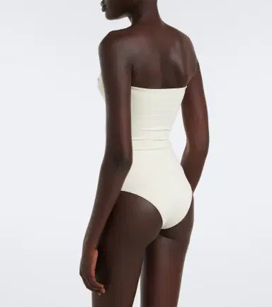 Magda Butrym Floral-appliqué gathered swimsuit | Thumbnail 4 Magda Butrym Floral-appliqué gathered swimsuit | Thumbnail 4