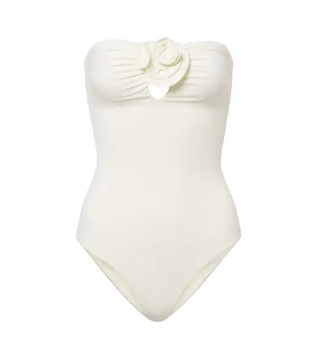 Magda Butrym Floral-appliqué gathered swimsuit