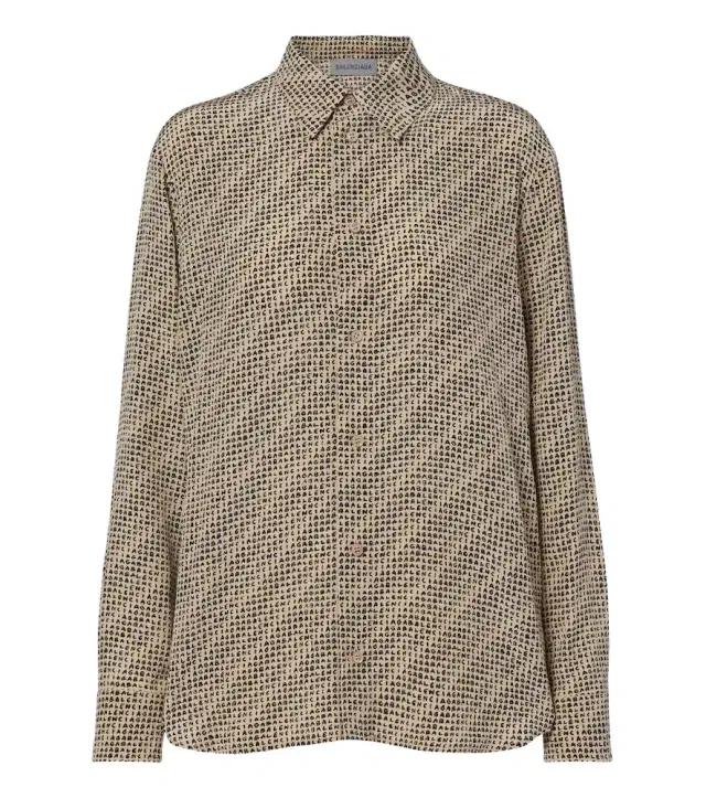 Balenciaga Printed silk shirt