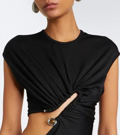Christopher Esber Droplet Crystal ribbed-knit jersey minidress | Thumbnail 2