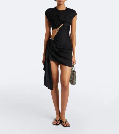 Christopher Esber Droplet Crystal ribbed-knit jersey minidress | Thumbnail 4