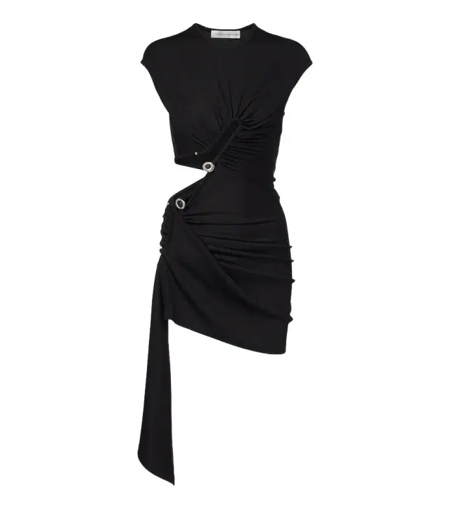 Christopher Esber Droplet Crystal ribbed-knit jersey minidress