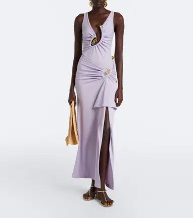Christopher Esber Spiral Beach Glass ribbed-knit jersey top | Thumbnail 3