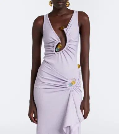 Christopher Esber Spiral Beach Glass ribbed-knit jersey top | Thumbnail 5