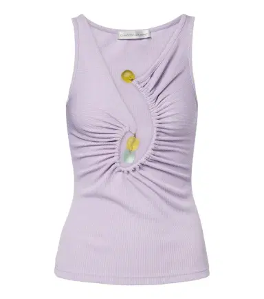 Christopher Esber Spiral Beach Glass ribbed-knit jersey top | Thumbnail 1