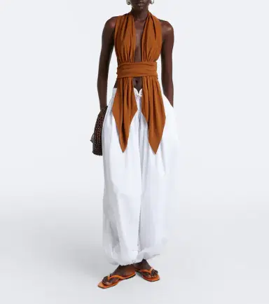 Christopher Esber Scarf halterneck jersey top | Thumbnail 4