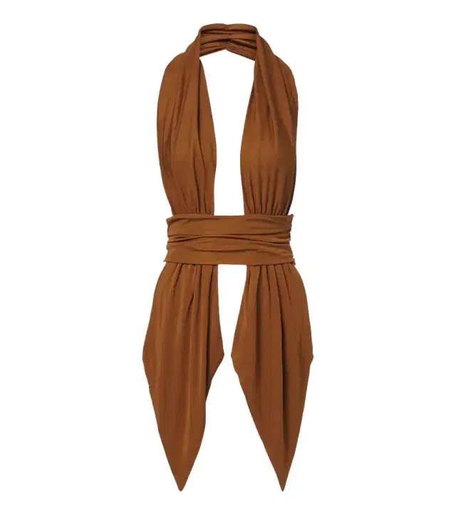 Christopher Esber Scarf halterneck jersey top
