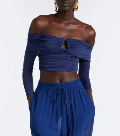 Christopher Esber Marin draped off-shoulder top | Thumbnail 3