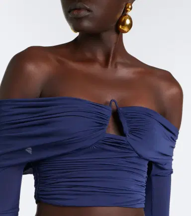Christopher Esber Marin draped off-shoulder top | Thumbnail 5