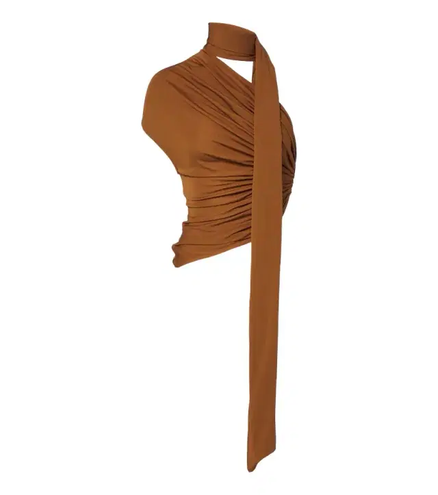 Christopher Esber Vienna draped scarf-detail jersey top
