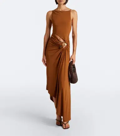 Christopher Esber Veer Spiral Crystal draped midi dress | Thumbnail 2