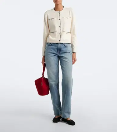 Tory Burch Kendra scalloped wool-blend cardigan | Thumbnail 4 Tory Burch Kendra scalloped wool-blend cardigan | Thumbnail 4