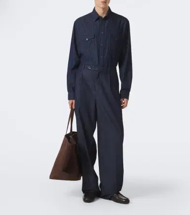 Jil Sander Cotton chambray wide-leg pants | Thumbnail 5 Jil Sander Cotton chambray wide-leg pants | Thumbnail 5
