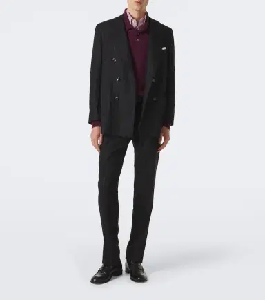 Kiton Pinstriped wool and cashmere suit | Thumbnail 3